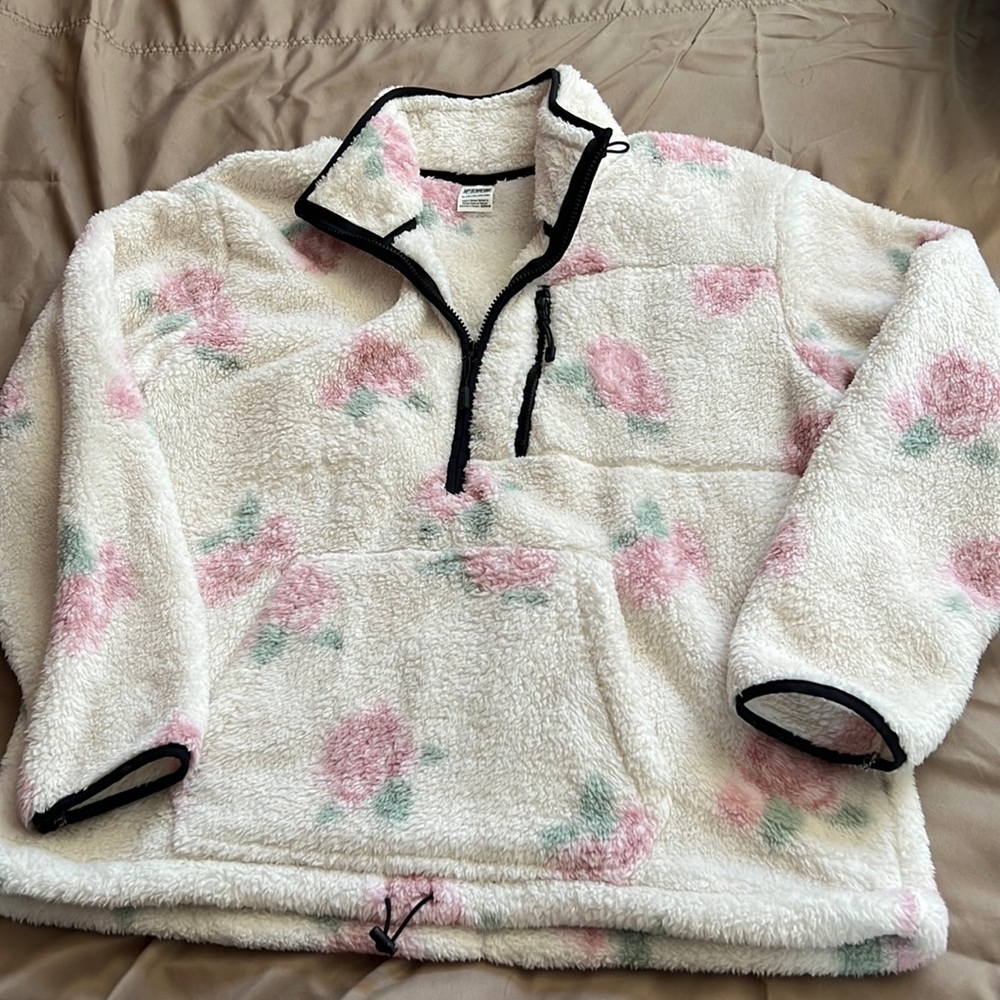 PINK Floral Sherpa